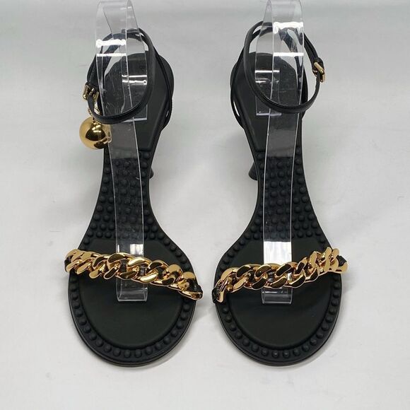 Bottega Veneta Round Toe Chain & Ball Embellished High Heel Sandals size 39 - Picture 5 of 14